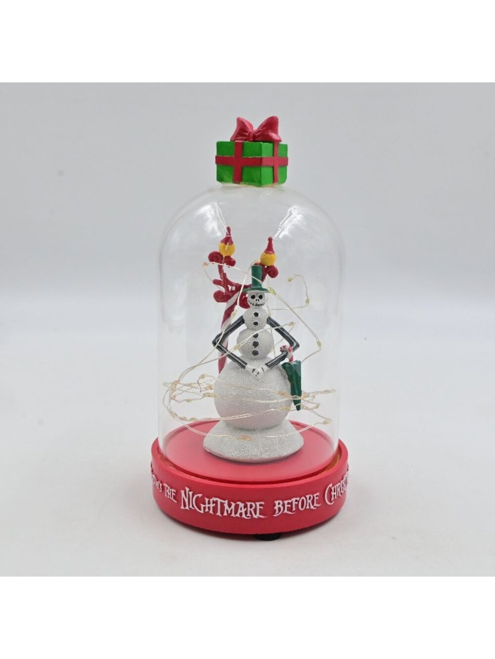 Disney Nightmare Before Christmas Jack Snowman Light Up Cloche Dome